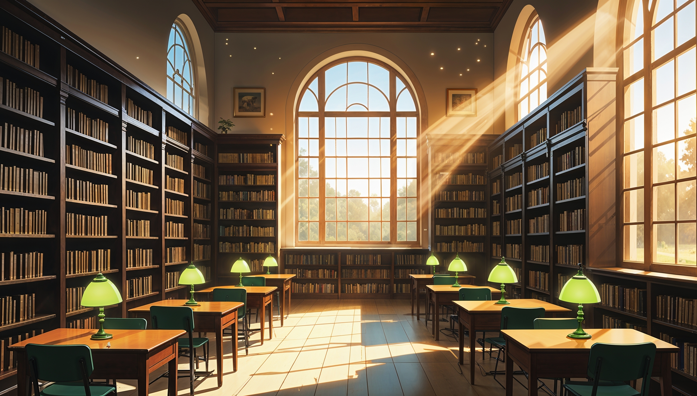 The Grand Library — anime illustrated scene in Yumekai